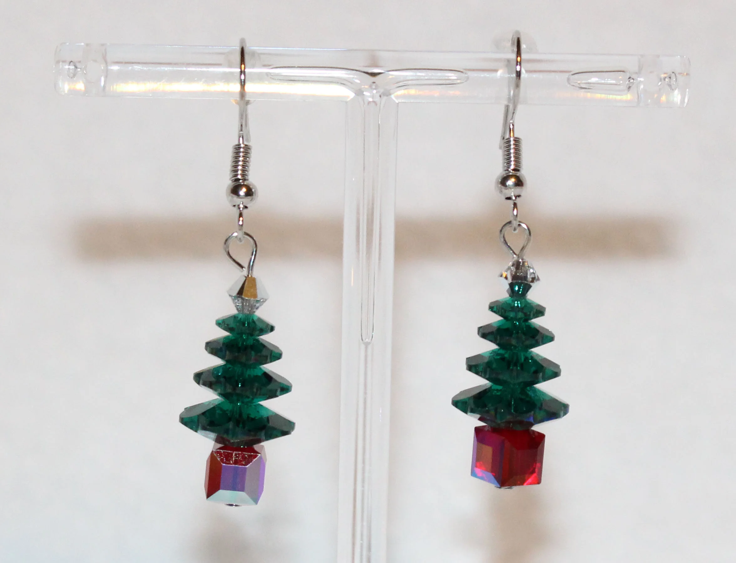 Swarovski Emerald Crystal Christmas Tree Earrings Fun Endeavors
